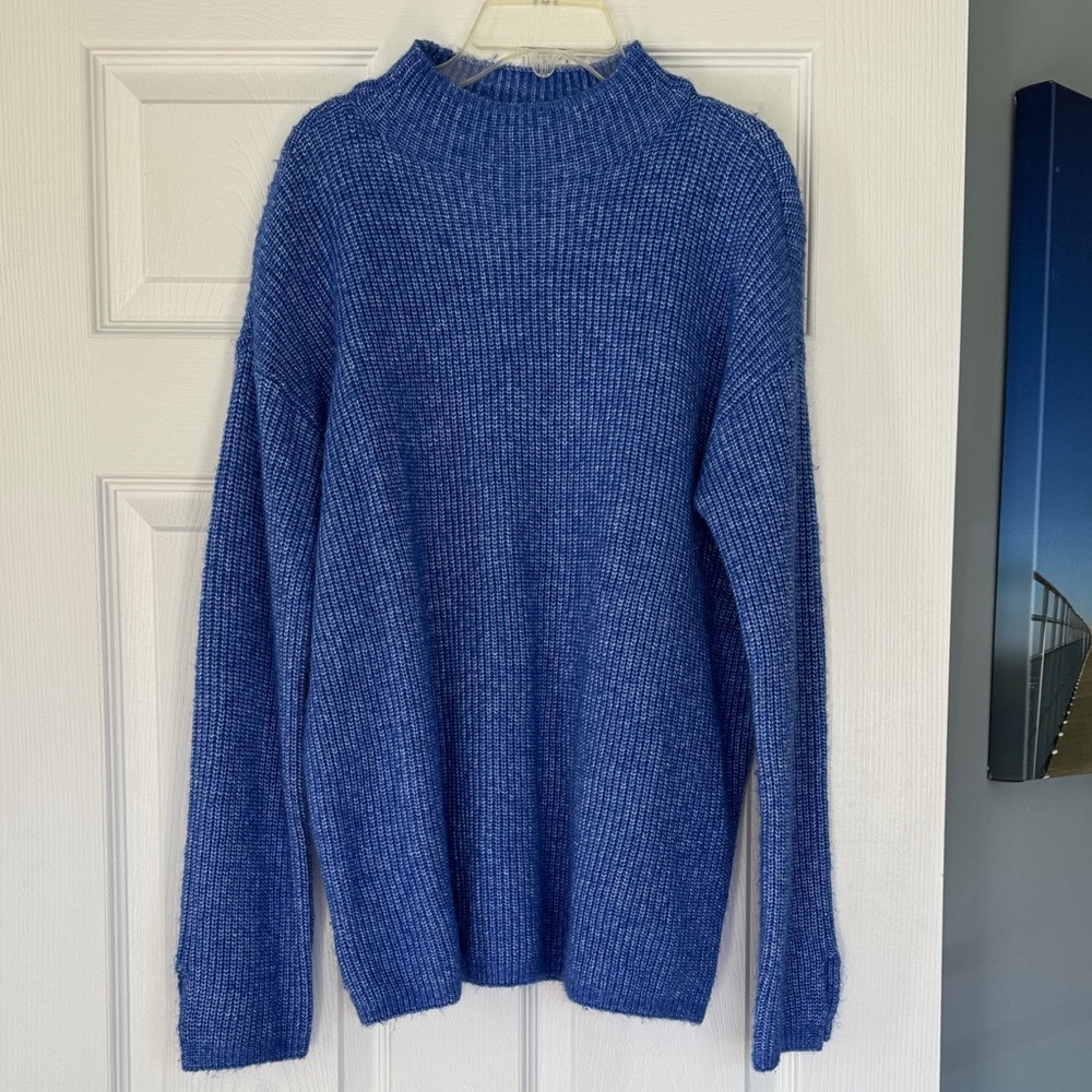 LOFT Women's Vibrant Blue Crewneck Sweater